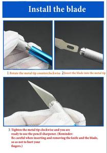 <strong>Small</strong> Handicraft <strong>Utility</strong> Knife Kit Stainless Steel <strong>Blades</strong> for Mobile Phone Film &amp; Paper Cut Customizable OEM Support - Product Image 5