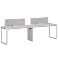 Table de travail modulaire personnalisée avec écran de séparation, armoire mobile en option, poste de travail pour employés