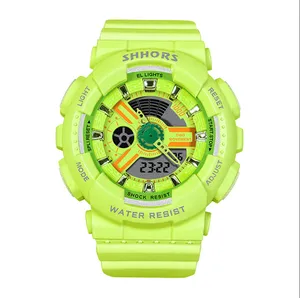 Candy color Analog Digital watches SHHORS 3 ATM Waterproof unisex Fashion wrist watch