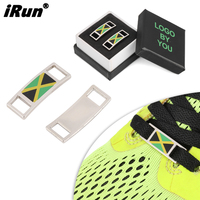 IRun Sneaker Accessoires Conception Personnalisée UV Imprimer Logo Jamaïque Drapeau Pays Drapeau Chaussure Charmes Lacets Décoration