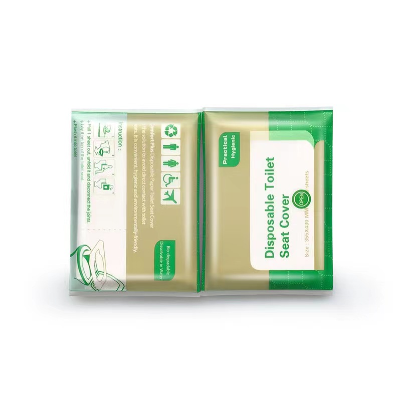 Оптовая продажа 10 шт./пакет путешествия талии пакет портативный складной одноразовая смываемая растворения бумажное сиденье для унитаза