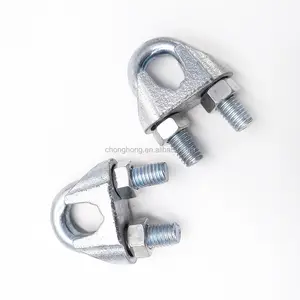 3/16 "superficie galvanizada abrazaderas de Cable Estados Unidos tipo de acero maleable Clips de cuerda de alambre