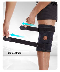 Genouillère respirante à absorption des chocs avec sangle réglable pour entraînement sportif et protection articulaire, genouillère à rotule ouverte - Product Image 5