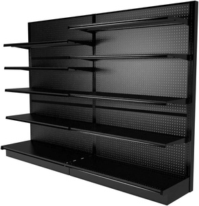 Estantería de góndola para supermercado con paneles traseros, venta al por mayor directa de fábrica de acero de China, de un solo lado - Product Image 2