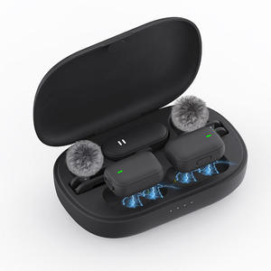 manufacturer QY10 Wireless Lavalier Microphone with Charging <b>Case</b> Type C Connector Omni Directional Condenser Mic for <b>Recording</b> - Product Image 3