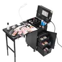 Organizador de esmalte de unha personalizado, mesa portátil de manicure para salão de beleza, maquiagem, 2022