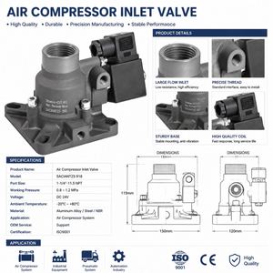 Válvula Neumática para Sistema de Admisión de Aire de Compresor Industrial - Product Image 6