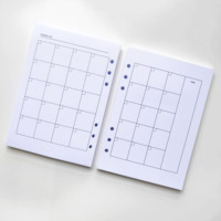 Recharges de calendrier mensuel A5 personnalisées 2027 non datées, inserts de planificateur mensuel, papier de rechargement pour carnet à 6 anneaux