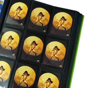 जेब TCG बांधने की मशीन पु चमड़े ट्रेडिंग कार्ड कलेक्टर थोक उच्च गुणवत्ता 3*3 Opp बैग फैशन क्रेडिट कार्ड ज्यामितीय 360 कार्ड - Product Image 2