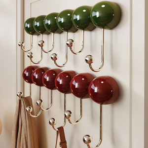 Modern Wall Mounted Suction Cup <b>Hooks</b> Round Durable Coat Rack For Bathroom Bedroom <b>Kitchen</b> Hat Storage - Product Image 1