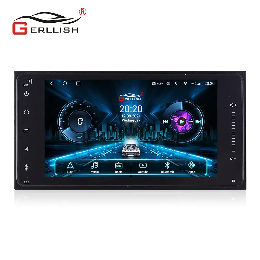 Đài Phát Thanh Xe Hơi 7 Inch Thông Dụng Cho Toyota 2 Din Máy Phát Video Đa Phương Tiện Android Màn Hình IPS WIFI Thiết Bị Đầu GPS RDS DVD Ô Tô