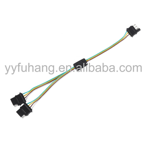 फ़ैक्टरी कस्टमाइज्ड ट्रेलर वायर एक्सटेंशन 4 पिन प्लग फ्लैट y-स्प्लिटर कॉर्ड नर से मादा - Product Image 3