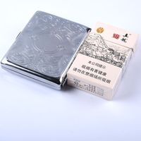 Offre Spéciale : Étui à Cigarettes en Fer (20 Cigarettes) avec Clip Métallique, Boîte de Rangement Créative à Ouverture Automatique pour la Poche