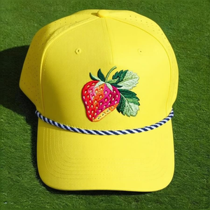 Custom Quick Dry Performance Sports Structured Rubber Logo Caps 5 Panel <b>Waterproof</b> Laser Cut Hole Snapback <b>Hats</b> - Product Image 2