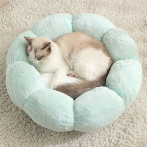 ที่นอนสัตว์เลี้ยงผ้ากำมะหยี่เนื้อแข็งเป็นมิตรกับสิ่งแวดล้อมที่นอนรังดอกไม้สำหรับสุนัขแมวที่นอนนุ่มในร่มเตียงโซฟาสุนัขทันสมัย - Product Image 4