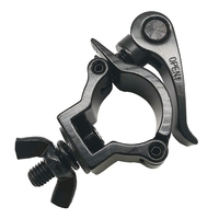Pince de fixation rapide noire 1,5 pouce pour éclairage DJ, en alliage d'aluminium robuste, capacité 220 lbs, pour treillis, boulon M10, couleur personnalisable
