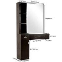 Poste de coiffeur simple face avec tiroir ZY-MS070 de rangement
