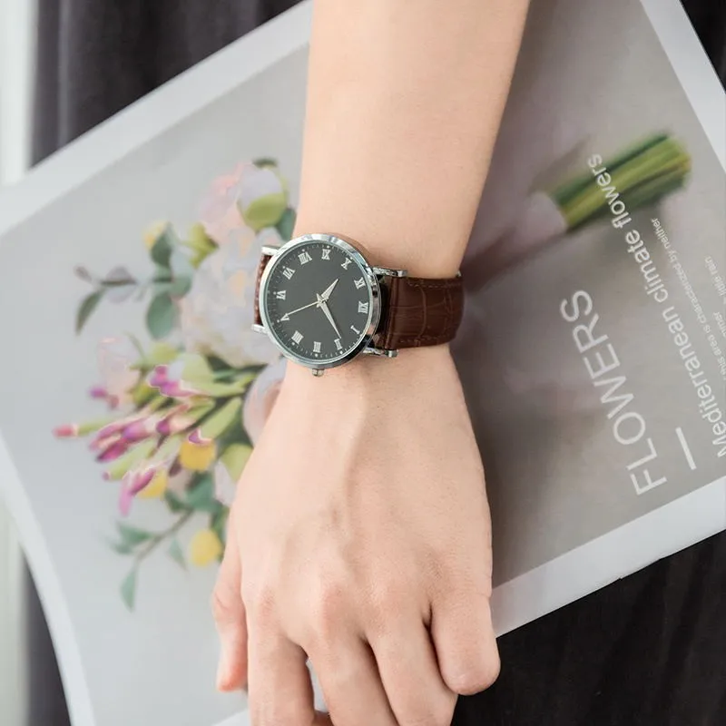 20/22 Leather Watch Strap Metal Buckle Brown and Black Color Choose Waterproof Common Unsex Watch Band Accessories