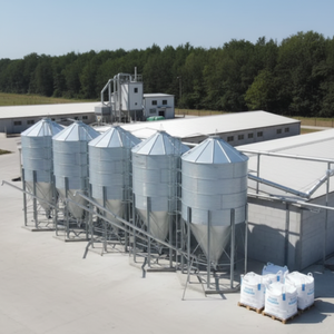 Silo <span class=keywords><strong>de</strong></span> <span class=keywords><strong>stockage</strong></span> d'aliments <span class=keywords><strong>pour</strong></span> volailles et porcs en acier, avec trémie inférieure - Product Image 4