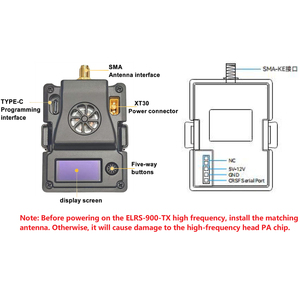 Elrs 915MHz TX mô-đun Transmitter Kit expresslrs Crossfire tần số cao Receiver cho FPV Quadcopter bay không người lái tầm xa tự làm các bộ phận - Product Image 5
