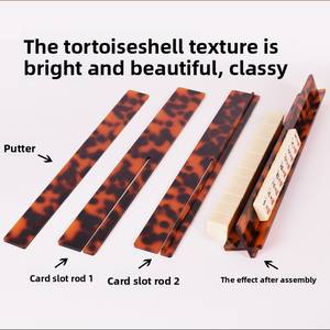 Meilleure vente transfrontalière : <span class=keywords><strong>Règle</strong></span> <span class=keywords><strong>de</strong></span> Mahjong en acrylique et organisateur <span class=keywords><strong>de</strong></span> cartes, style américain, divers motifs, couleur écaille <span class=keywords><strong>de</strong></span> tortue, Mahjong juif - Product Image 3