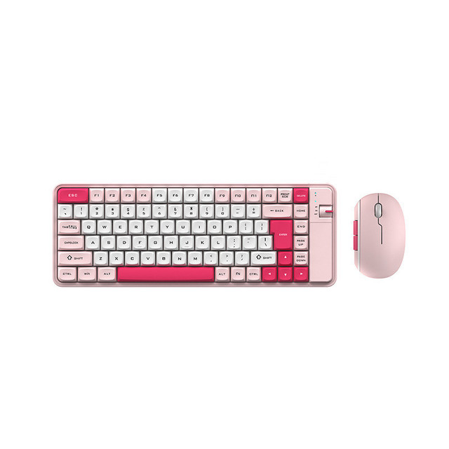 Mixed Color BT Dual-mode 86 Keys Ultra Thin USB Wireless Keyboard and Mouse Set for Men Women Universal Cute Power-saving