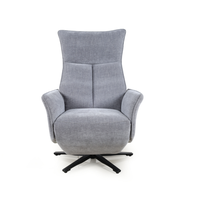 Fauteuil inclinable électrique pivotant en tissu lin gris clair, canapé simple avec bouton de commande latéral pour salon, meubles de maison