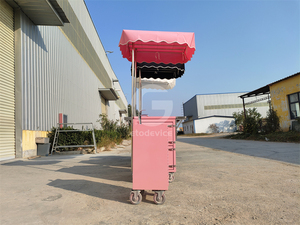 Chariot mobile de poussée de crème glacée de prix usine la meilleure vente avec le chariot de crème glacée de boîte plus fraîche - Product Image 5