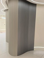 Panel de Pared Flexible Fácil de Instalar, Rejilla Giratoria Curva, Panel de Pared de WPC Envolvente en Forma Cilíndrica