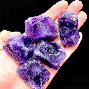 Tinh thể tự nhiên đá figurine Rose <span class=keywords><strong>Quartz</strong></span> Thạch Anh Tím Fluorit hình dạng bất thường khoáng đá nguyên Reiki chữa bệnh đá Mẫu Quà Tặng - Product Image 4