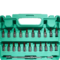 Kit d'outils de réparation automobile portable le plus vendu, 53 pièces, jeu de clés à cliquet 72 dents, embouts de tournevis et douilles multi-types