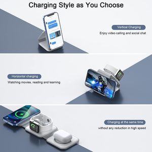 Toptai WL063B portatile 3-in-1 multifunzione magnetico pieghevole Wireless 15W ricarica rapida <span class=keywords><strong>iPhone</strong></span> orologio <span class=keywords><strong>compatibile</strong></span> 10W 5W - Product Image 3