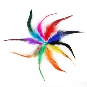 Bán Buôn Giá Rẻ 6-8 Inch Nhuộm Màu Đỏ Dậu Lông 50 Miếng <span class=keywords><strong>1</strong></span> Bó Trong Gói Cho DIY Hiệu Suất Nghệ Thuật Giấc Mơ Catcher - Product Image 5