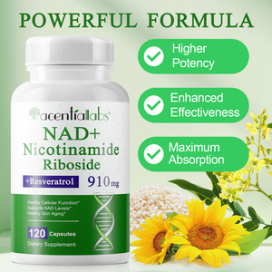 Acentiallabs Nicotinamide Riboside Liposomal 900mg Boost NAD+ Anti-âge Sans Sucre Récupération Musculaire Compléments Alimentaires en Capsules - Product Image 6