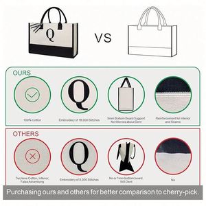 Bolsas de Compras Personalizadas con Impresión de Logotipo, Bolsas de Gran Capacidad con Diseño de Lienzo en Blanco, Disponibles para Envío Internacional - Product Image 4