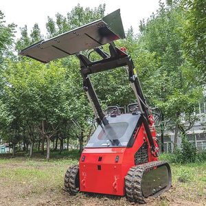 FREE SHIPPING EPA CE Diesel Mini <b>Track</b> Skid Steer Loader Skid Steer Hydraulic Drive With Rubber <b>Track</b> and Attachments - Product Image 2