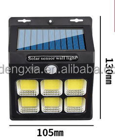 New Home 96LED 112LED Luz de pared con energía solar COB de detección humana para exteriores - Product Image 2