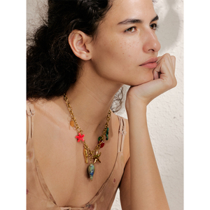 JINYOU 2215 <span class=keywords><strong>Collana</strong></span> con Ciondolo a <span class=keywords><strong>Stella</strong></span> <span class=keywords><strong>Marina</strong></span> in Acciaio Inossidabile, Stile Oceano, Smalto e Ceramica, Gioielli Estivi Trendy ed Eleganti - Product Image 5