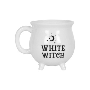 GZYSL Pacific Giftware Logo personalizzato brodo di strega Halloween tazza di calderone in ceramica <span class=keywords><strong>nera</strong></span> ciotola di zuppa con cucchiaio da caffè tazza di luna - Product Image 6