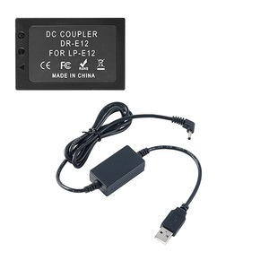 Batería simulada LP/con cable de alimentación USB externo para cámara <span class=keywords><strong>Canon</strong></span> M2 M10 <span class=keywords><strong>M50</strong></span> M100 M200 - Product Image 2