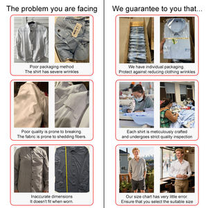 Camisas de Vestir Formales Personalizadas con Logotipo Blancas de Lujo para Hombre, Camisa de Manga Larga para Negocios y Ropa de Trabajo para Hombre - Product Image 4