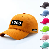 Gorra de Béisbol de 6 Paneles de Algodón Peinado de Color Sólido con Logotipo Personalizado; Gorra de Alta Gama para Otoño/Invierno, con Corona Suave, Ajustable, Lavada y con Protección Solar