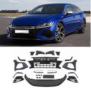 Pour Volkswagen Arteon R 2019+ : Spoiler de pare-chocs avant et arrière, diffuseur, extension de jupes latérales, extension de spoiler, diffuseur de modification - Product Image 2