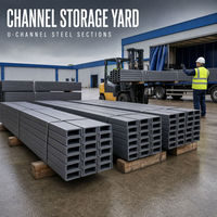 Profil en U en acier gris foncé finition usine pour structure de support