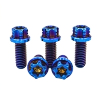 Tornillos CNC de Aleación de Titanio M5 M6 M8 M10 con Cabeza de Champiñón Hexagonal Torx, Rosca UNF, para Modificación de Bicicletas, Motocicletas y Automóviles, Acabado en Zinc/Plaino