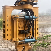 KS50 Marteau vibrant à poignée latérale, pince latérale hydraulique, piqueuse montée sur excavatrice pour pieux-étais et pieux tubulaires, machine de piquage