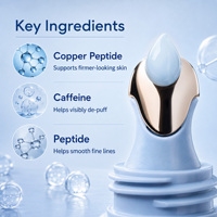 Crème pour les yeux au cuivre bleu, crème naturelle anti-rides, blanchissante, hydratante, raffermissante, crème au peptide GHK-CU pour les cernes et les poches