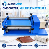 Machine de revêtement automatique à rouleaux de colle froide GenJet avec une vitesse de 0 à 20 m par minute pour le cuir, le papier, le papier peint et les matériaux pour chaussures