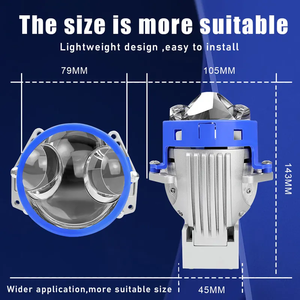 Fabricación Profesional de Lentes de Proyector Bi-LED P60 <span class=keywords><strong>3</strong></span>.0 para Faros Delanteros de Automóviles, Luces LED para Automóviles de 70w, Faros Delanteros LED de 6000k, Bi-LED de <span class=keywords><strong>3</strong></span> Pulgadas - Product Image 2
