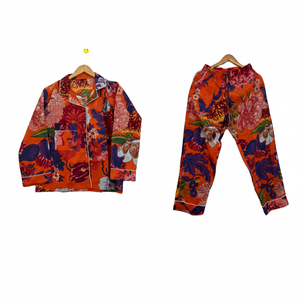 Conjunto de pijama de algodón orgánico para mujer, ropa de noche de verano, vestido de dama de honor, pijama para adulto - Product Image 1